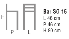 Schema Sgabello: Bar SG 15