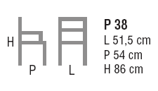 Schema Poltrona: Deco' P 38.01
